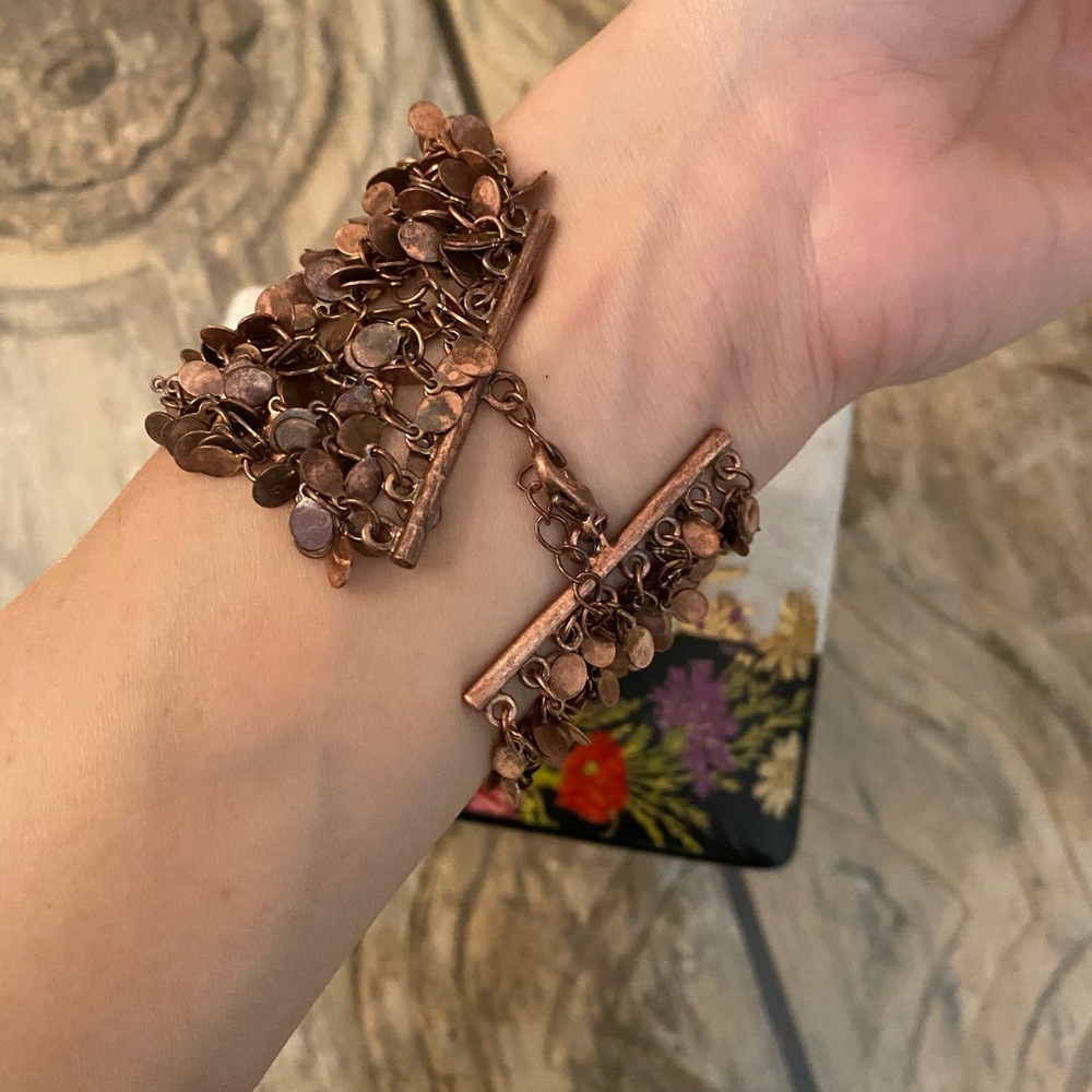 Anthropologie cooper dangle metal bracelet jewelry